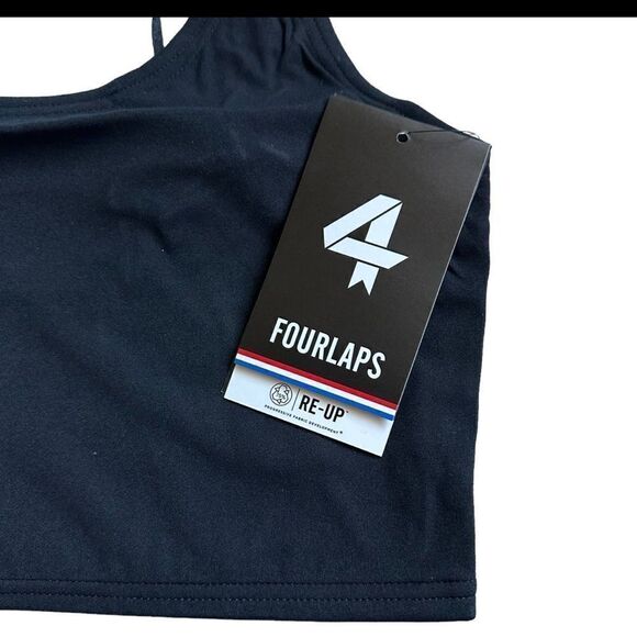 NWT FourLaps Women’s Poise Long Line Sports Bra - Black XXL - Picture 9 of 12